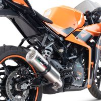 Esapament GPR compatibil cu Ktm Rc 125 2021 Evacuare slip-on de curse, inclusiv cot de legătură,M3 Inox 