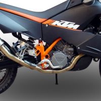 Esapament GPR compatibil cu Ktm Lc8 990 Adventure - R - DAKAR  2006 Sistem complet de evacuare legal omologat, inclusiv db killer și catalizator detașabil,Dual Poppy