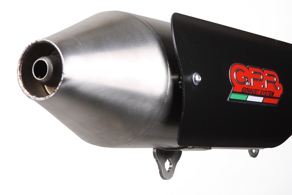 Exhaust compatible with Quadro 350 S 2012-2016, Power Bomb, Homologated legal silencer exhaust including removable db killer, and catalyst