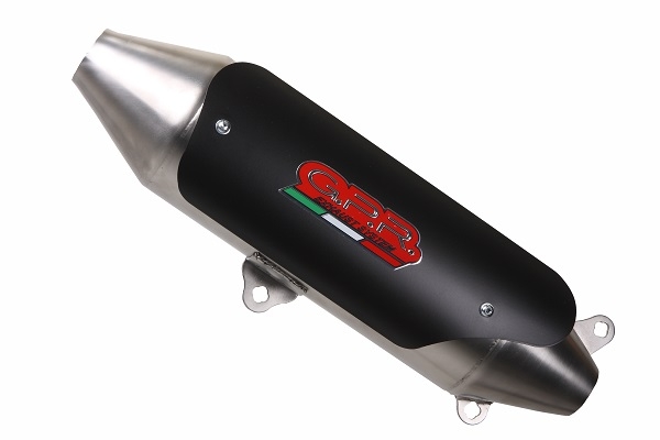 Exhaust compatible with Quadro 350 S 2012-2016, Power Bomb, Homologated legal silencer exhaust including removable db killer, and catalyst