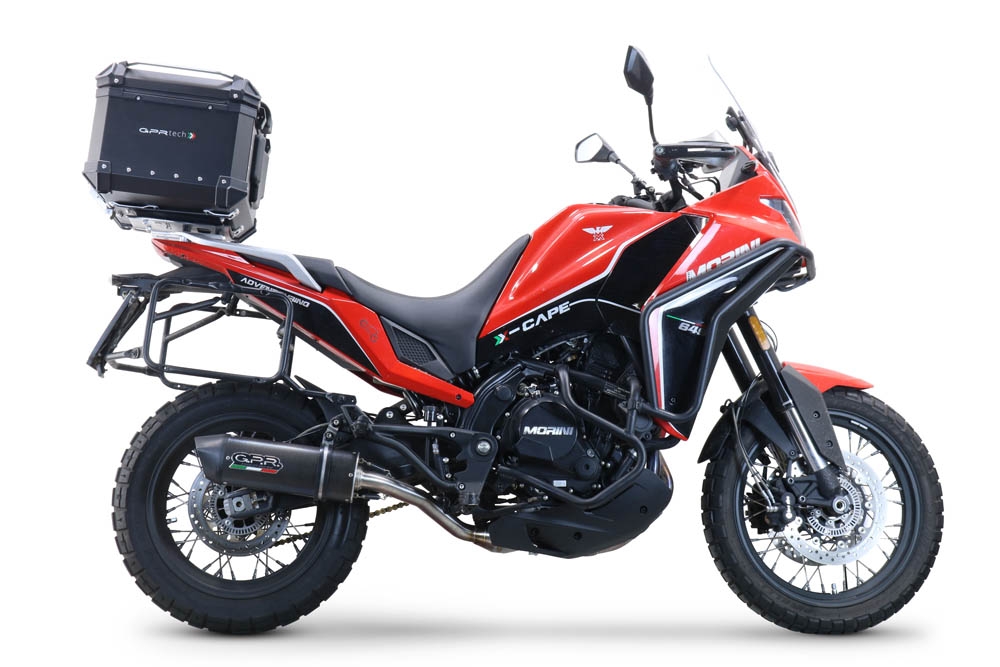 GPR TECH compatible with  Moto Morini X-CAPE 650 2021/2024 e5 GPR TECH Top case in aluminum, black color with specific plate included Capacity 45 LT.