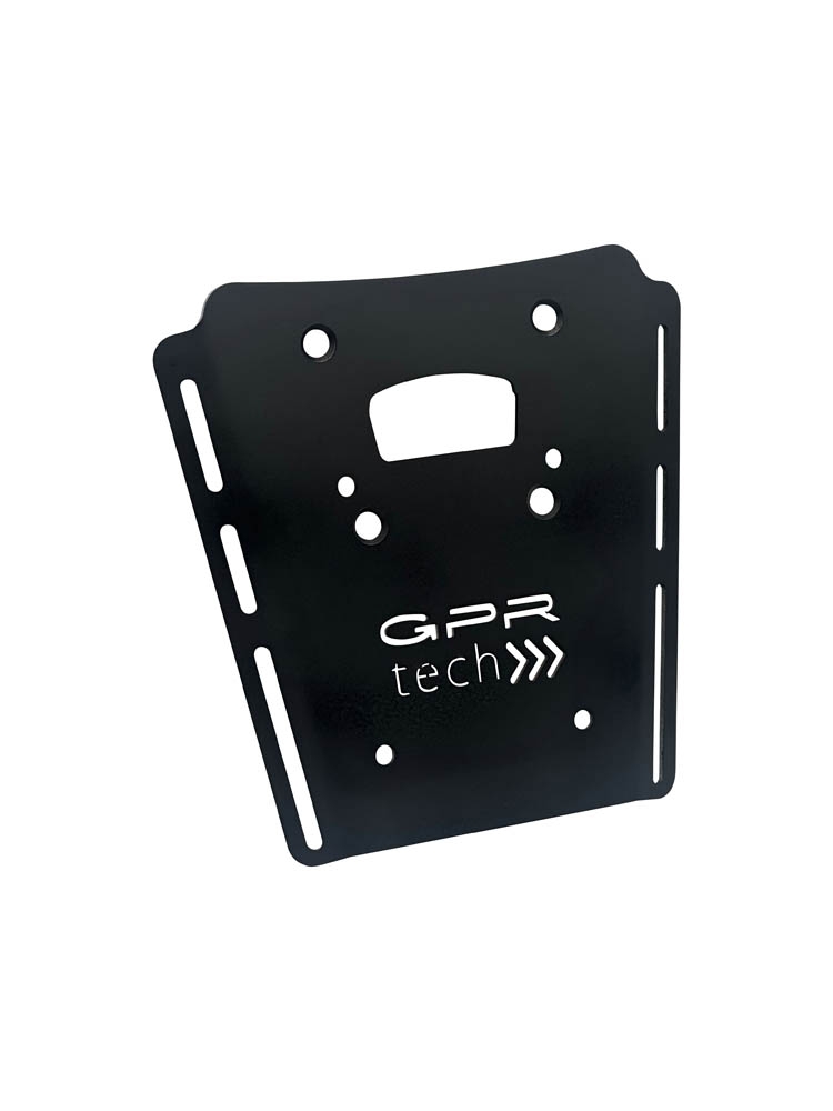GPR TECH compatible with  Moto Morini X-CAPE 650 2021/2024 e5 GPR TECH SPECIFIC TITANIUM PLATE TOP CASE-ALPITECH 35/55 LT compatible with original luggage rack,titanium made with 4 anchor points