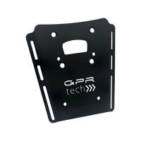 GPR TECH compatible with  Moto Morini X-CAPE 650 2021/2024 e5 GPR TECH SPECIFIC TITANIUM PLATE TOP CASE-ALPITECH 35/55 LT compatible with original luggage rack,titanium made with 4 anchor points