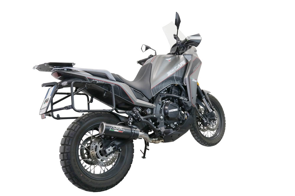 Esapament GPR compatibil cu Moto Morini X-CAPE 650 2021  Sistem omologat legal de evacuare Mid-full, inclusiv db killer și catalizator detașabil,M3 Black Titanium