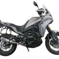 Exhaust compatible with Moto Morini X-CAPE 650 2021-2024, M3 Inox , Homologated legal Mid-full system exhaust, including removable db killer and catalyst