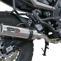 Exhaust compatible with Moto Morini X-CAPE 650 2021-2024, M3 Inox , Homologated legal Mid-full system exhaust, including removable db killer and catalyst