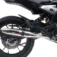 Exhaust compatible with Moto Morini Seiemmezzo Scr 2022-2024, Deeptone Inox, Homologated legal Mid-full system exhaust, including removable db killer and catalyst