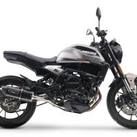 Exhaust compatible with Moto Morini Seiemmezzo Scr 2022-2024, Furore Evo4 Nero, Homologated legal Mid-full system exhaust, including removable db killer and catalyst