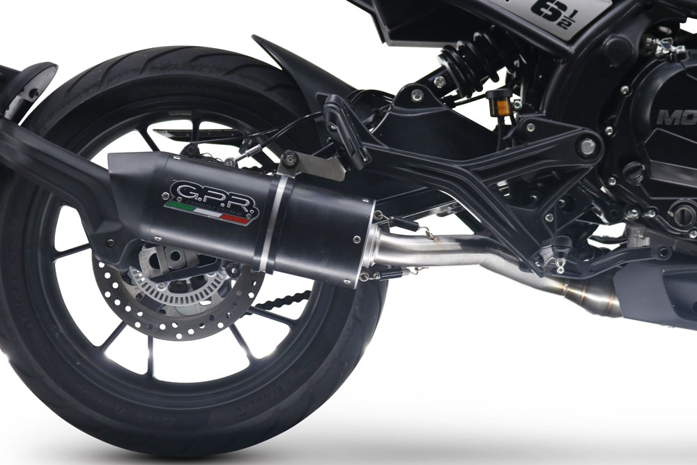 Exhaust compatible with Moto Morini Seiemmezzo Scr 2022-2024, Furore Evo4 Nero, Homologated legal Mid-full system exhaust, including removable db killer and catalyst