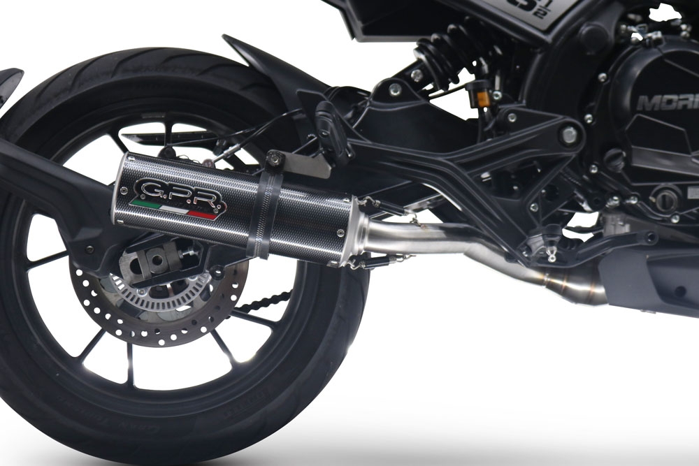 Exhaust compatible with Moto Morini Seiemmezzo Str 2022-2024, M3 Poppy , Homologated legal Mid-full system exhaust, including removable db killer and catalyst