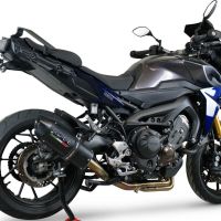 Exhaust compatible with Yamaha Tracer 9 2021-2024, Furore Evo4 Nero, Homologated legal full system exhaust, including removable db killer and catalyst