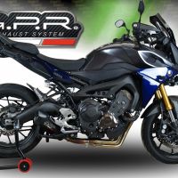 Exhaust compatible with Yamaha Mt-09 Tracer 900 2015-2016, Furore Nero, Homologated legal full system exhaust, including removable db killer