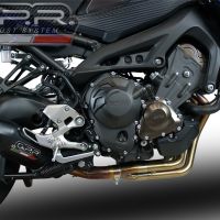 Exhaust compatible with Yamaha Mt-09 Tracer 900 2015-2016, Furore Nero, Homologated legal full system exhaust, including removable db killer
