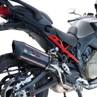 Esapament GPR compatibil cu Ducati Multistrada V4 - S 2022 Evacuare slip-on omologata, inclusiv db killer detașabil și cot de legătură,Furore Evo4 Poppy