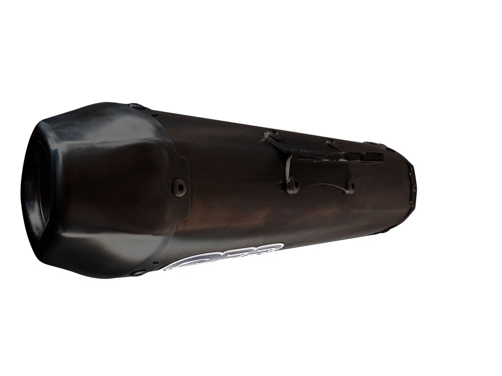 Exhaust compatible with Zontes M 125 2022-2024, Pentaroad Black, Homologated legal full system exhaust, including removable db killer and catalyst