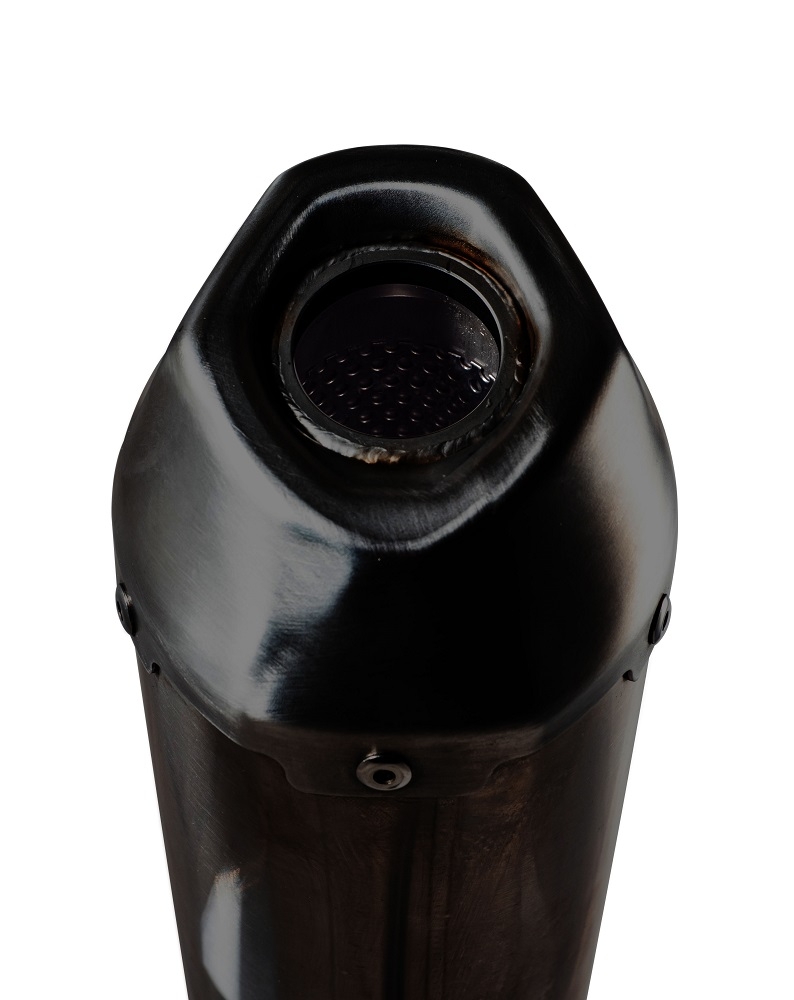 Exhaust compatible with Zontes M 125 2022-2024, Pentaroad Black, Homologated legal full system exhaust, including removable db killer and catalyst