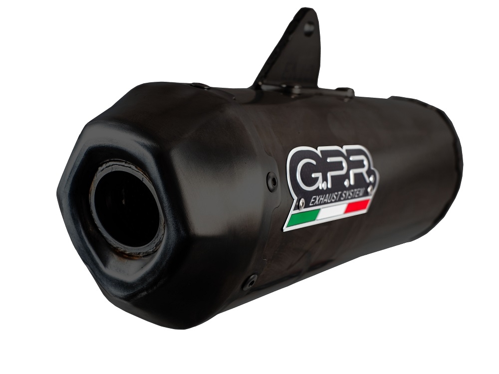 Exhaust compatible with Zontes M 125 2022-2024, Pentaroad Black, Homologated legal full system exhaust, including removable db killer and catalyst