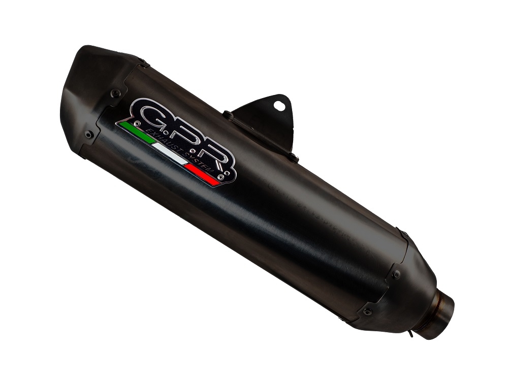 Exhaust compatible with Zontes M 125 2022-2024, Pentaroad Black, Homologated legal full system exhaust, including removable db killer and catalyst