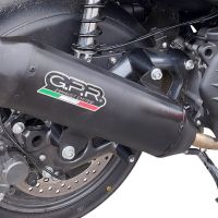 Esapament GPR compatibil cu Bmw C 400 X -GT 2019 Evacuare slip-on omologata, inclusiv db killer detașabil, cot de legătură și catalizator,Pentaroad Black