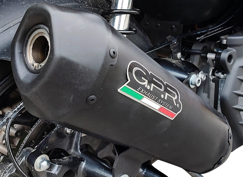 Exhaust compatible with Bmw C 400 X -GT 2021-2024, Pentaroad Black, Homologated legal slip-on exhaust including removable db killer, link pipe and catalyst