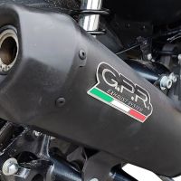 Exhaust compatible with Bmw C 400 X -GT 2021-2024, Pentaroad Black, Homologated legal slip-on exhaust including removable db killer, link pipe and catalyst