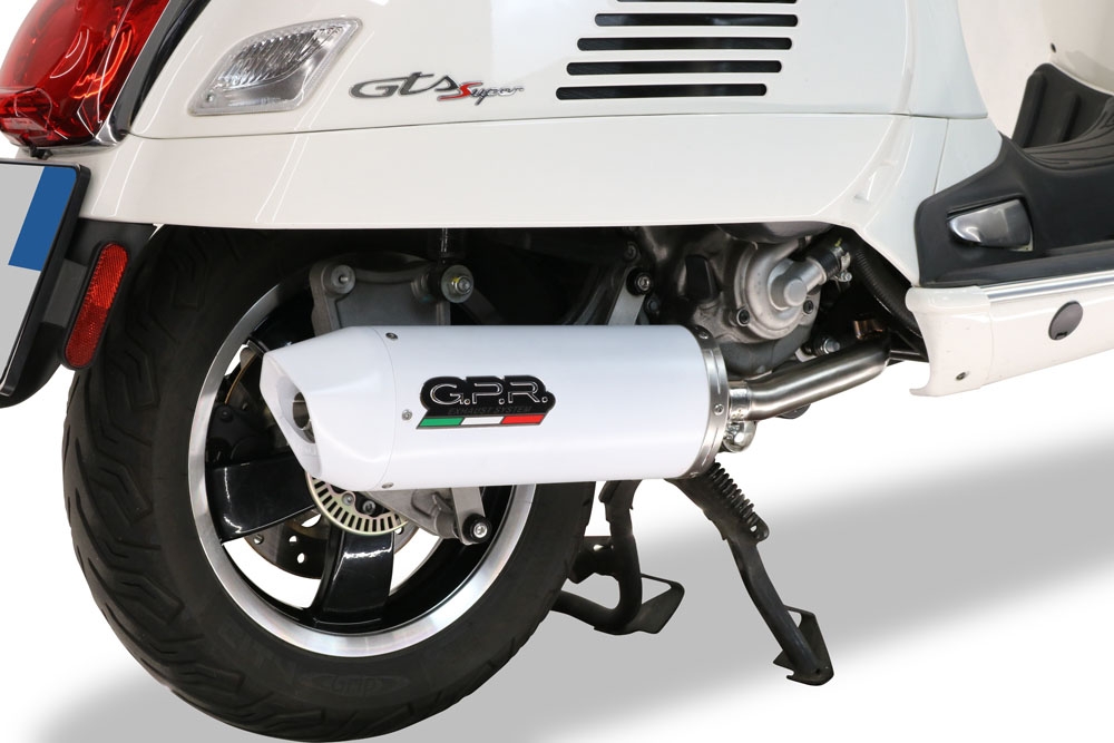 Exhaust compatible with Piaggio Vespa Gt - Gtv 250 I.E. 2007-2009, Albus Ceramic, Racing full system exhaust, including removable db killer
