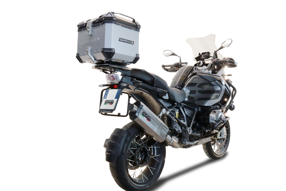 Top case GPR TECH compatible with  Bmw R 1250 Gs Adventure 2021/2024 e5 GPR TECH Top case in aluminum, silver color with specific plate included Capacity 35 LT.