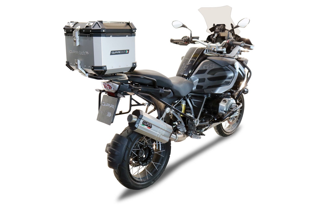 Top case GPR TECH compatible with  Bmw R 1250 Gs Adventure 2021/2024 e5 GPR TECH Top case in aluminum, silver color with specific plate included Capacity 35 LT.