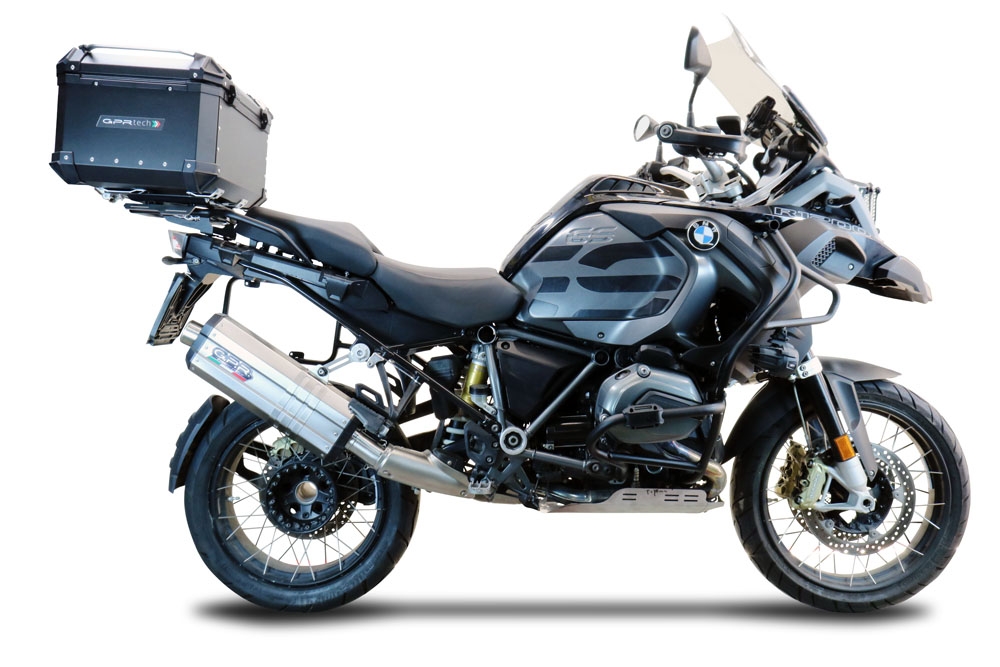 Top case GPR TECH compatible with  Bmw R 1250 Gs Adventure 2021/2024 e5 GPR TECH Top case in aluminum, black color with specific plate included Capacity 55 LT.