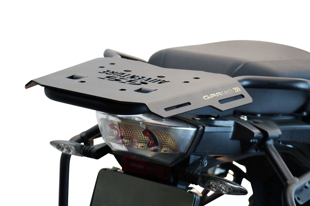 GPR TECH ile uyumlu  Bmw F 850 Gs - Adventure 2018/2020 e4 Zwart Placă de montare specifică pentru Top Case ALPITECH 55 LT compatibil cu portbagajul original, fabricat din oțel inoxidabil cu 4 puncte de ancorare