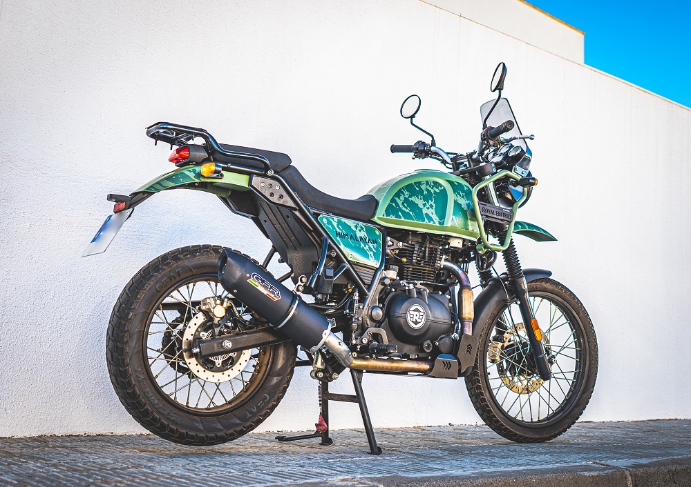 Exhaust compatible with Royal Enfield Himalayan 410 2021-2024, Furore Nero, Racing slip-on exhaust including link pipe