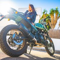 Exhaust compatible with Royal Enfield Himalayan 410 2021-2024, Furore Nero, Racing slip-on exhaust including link pipe