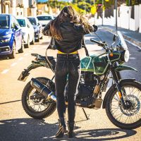 Exhaust compatible with Royal Enfield Himalayan 410 2021-2024, Furore Nero, Racing slip-on exhaust including link pipe