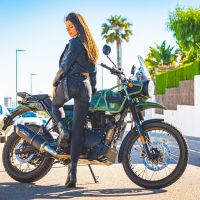Exhaust compatible with Royal Enfield Himalayan 410 2021-2024, Furore Nero, Racing slip-on exhaust including link pipe