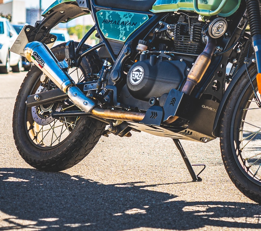 Esapament GPR compatibil cu Royal Enfield Himalayan 410 DIAM 42.5 2017 Evacuare slip-on omologata, inclusiv db killer detașabil, cot de legătură și catalizator,Powercone Evo