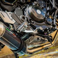 Esapament GPR compatibil cu Kawasaki Z 650 RS 2021 Amortizor omologat pentru zgomot, inclusiv linie completă, db killer și catalizator conform pentru inspecție,Satinox Poppy 
