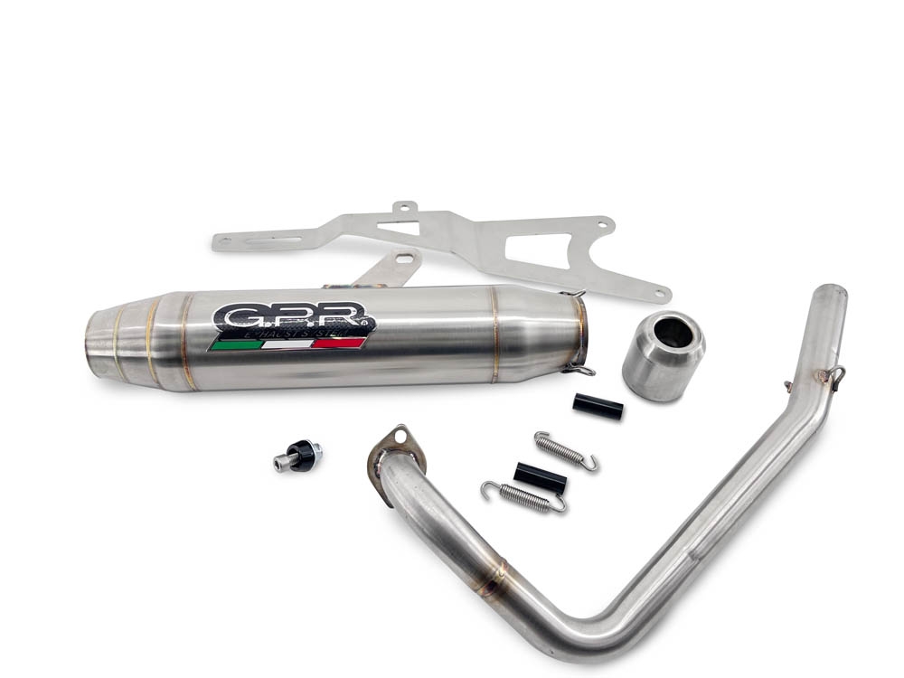 Exhaust compatible with Honda Zoomer 50 2003-2013, Deeptone Inox, Homologated legal full system exhaust, including removable db killer