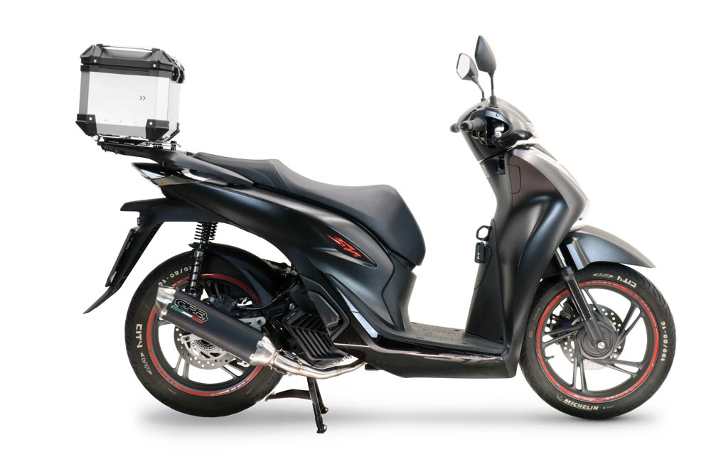 Exhaust compatible with Honda SH 125 2020-2023, Pentascooter, Racing full exhaust system including removable db killer