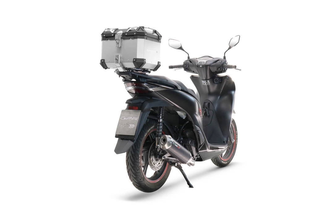 Exhaust compatible with Honda SH 125 2020-2023, Pentascooter, Racing full exhaust system including removable db killer