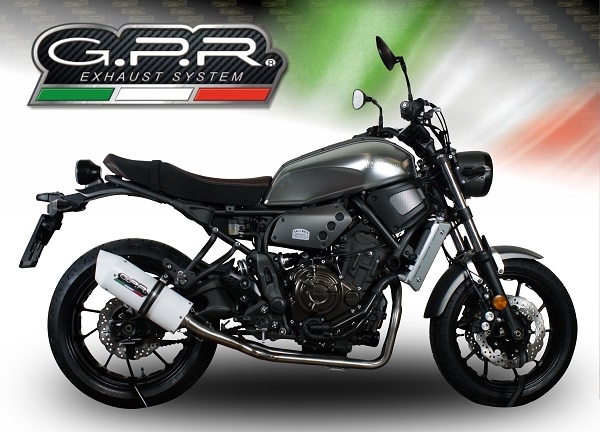 Esapament GPR compatibil cu Yamaha Xsr 700 2017 Sistem complet de evacuare legal omologat, inclusiv db killer și catalizator detașabil,Albus Evo4