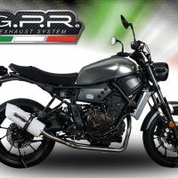 Esapament GPR compatibil cu Yamaha Xsr 700 2017 Sistem complet de evacuare legal omologat, inclusiv db killer și catalizator detașabil,Albus Evo4