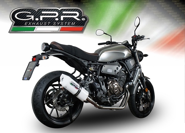 Esapament GPR compatibil cu Yamaha Xsr 700 2017 Sistem complet de evacuare legal omologat, inclusiv db killer și catalizator detașabil,Albus Evo4