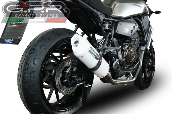 Esapament GPR compatibil cu Yamaha Xsr 700 2017 Sistem complet de evacuare legal omologat, inclusiv db killer și catalizator detașabil,Albus Evo4