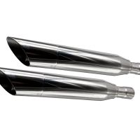 Esapament GPR compatibil cu Harley Davidson Sportster 1200 2010 Evacuare cu dublă omologare legală, inclusiv db killers și coturi de legătură detașabile,Slash Inox
