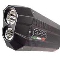 Esapament GPR compatibil cu Bmw R 1200 Gs 2017 Evacuare slip-on omologata, inclusiv db killer detașabil și cot de legătură,Sonic Poppy