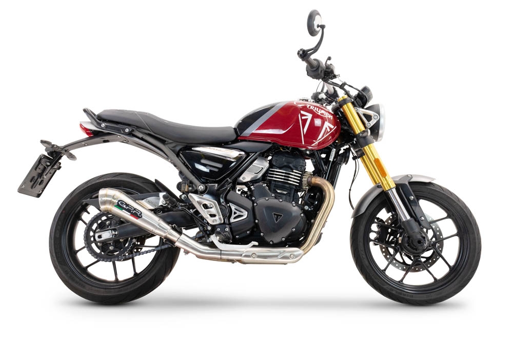 Esapament GPR compatibil cu Triumph Speed 400 2023 Evacuare slip-on omologata, inclusiv db killer detașabil și cot de legătură,Powercone Evo