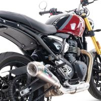 Esapament GPR compatibil cu Triumph Speed 400 2023 Evacuare slip-on omologata, inclusiv db killer detașabil și cot de legătură,Powercone Evo