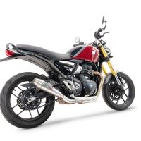 Exhaust compatible with Triumph Scrambler 400 X 2023-2025, Ultracone, Homologated legal slip-on exhaust including removable db killer and link pipe