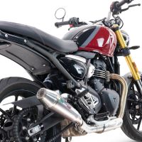 Exhaust compatible with Triumph Scrambler 400 X 2023-2025, Ultracone, Homologated legal slip-on exhaust including removable db killer and link pipe