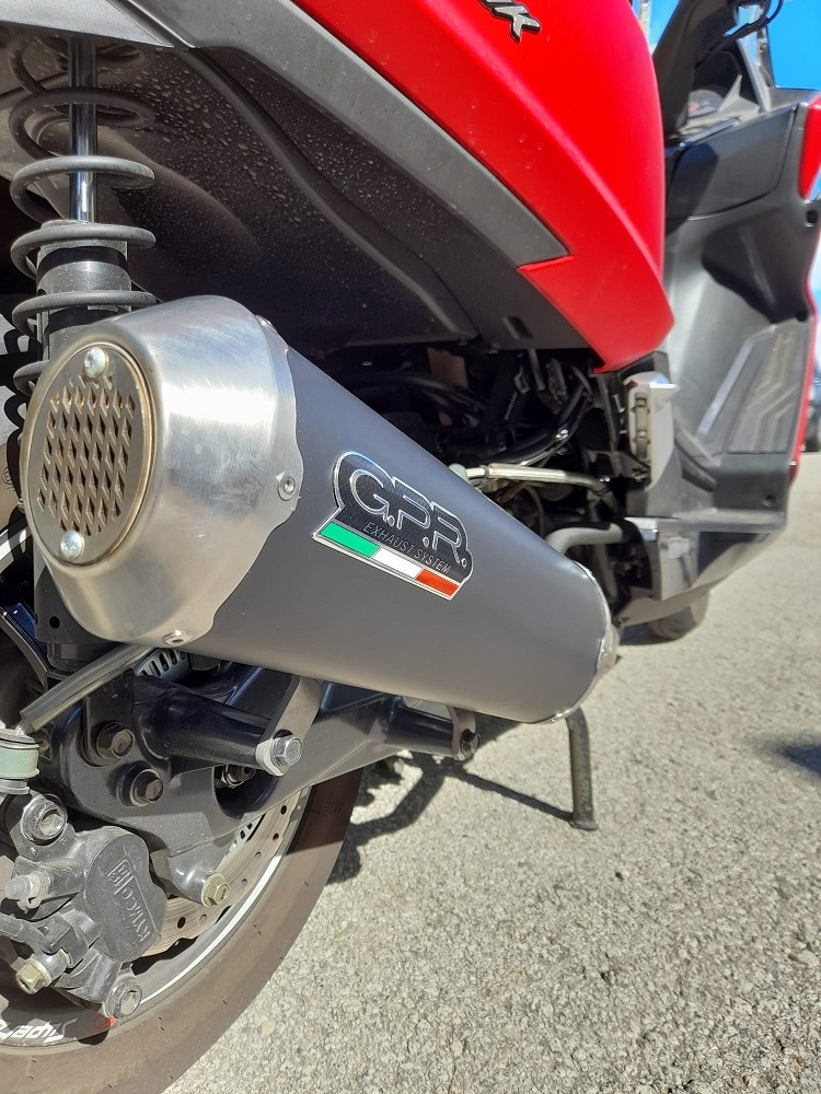 Exhaust compatible with Kymco Superdink 125 I.E. 2017-2020, Evo4 Road, Homologated legal full system exhaust, including removable db killer and catalyst